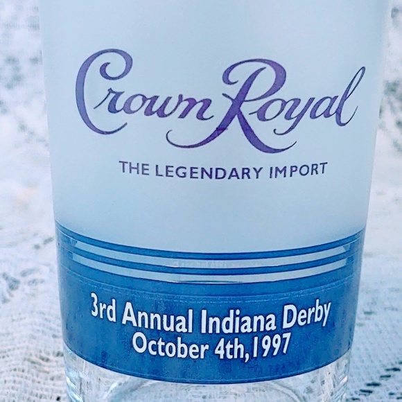 VTG INDIANA DERBY 1997 3RD ANNUAL CROWN ROYAL HOOSIER PARK COLLECTIBLE GLASS - Picture 4 of 8